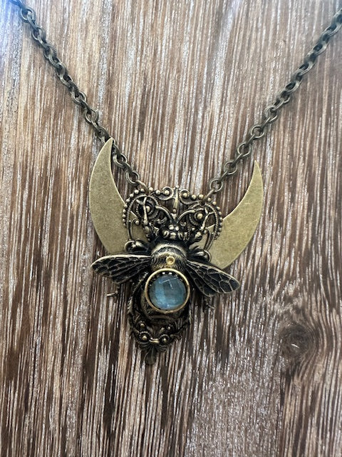 Wing Crescent Scarab Necklace